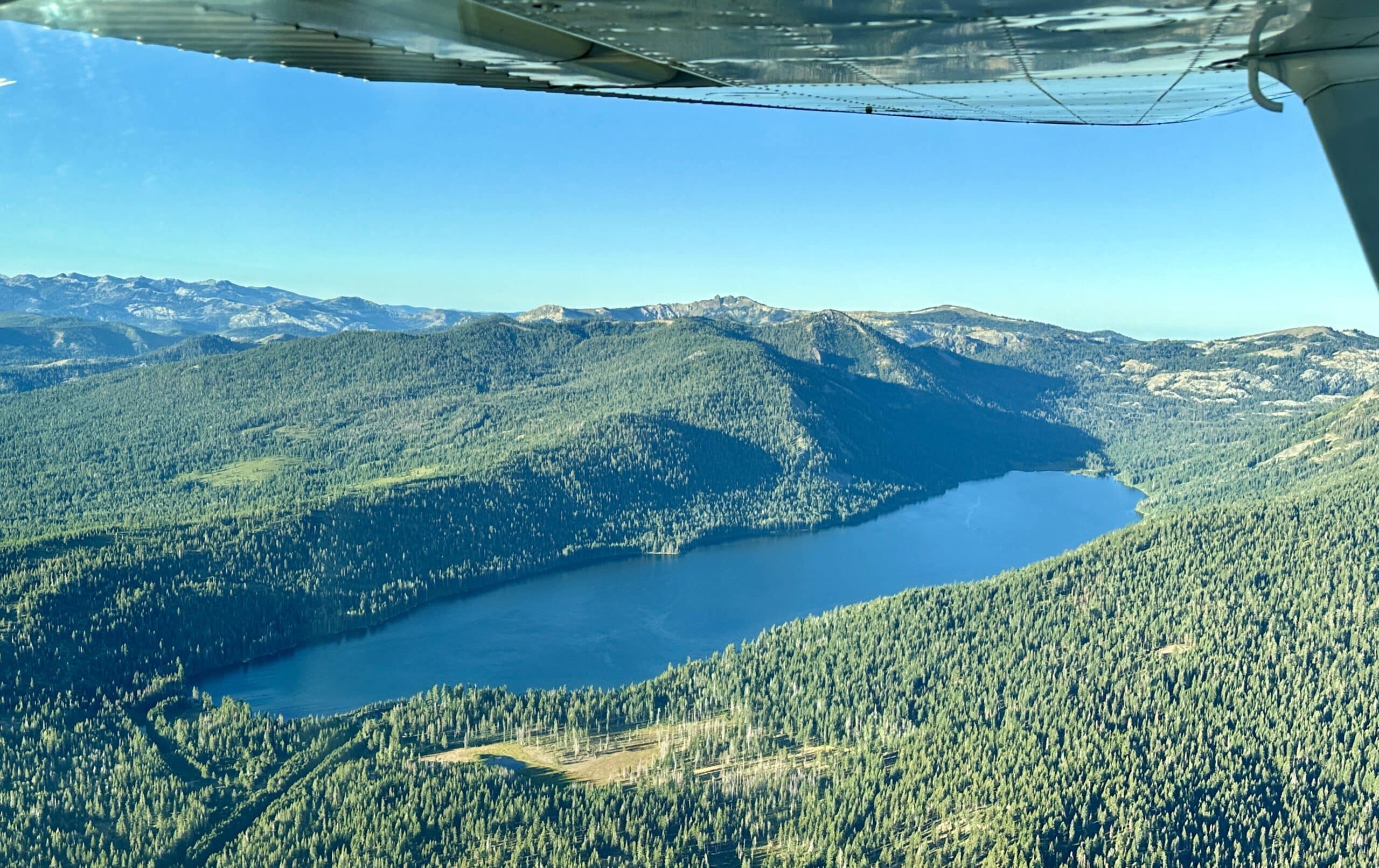 Sierra Buttes and lakes scenic flight air tour Lake Tahoe