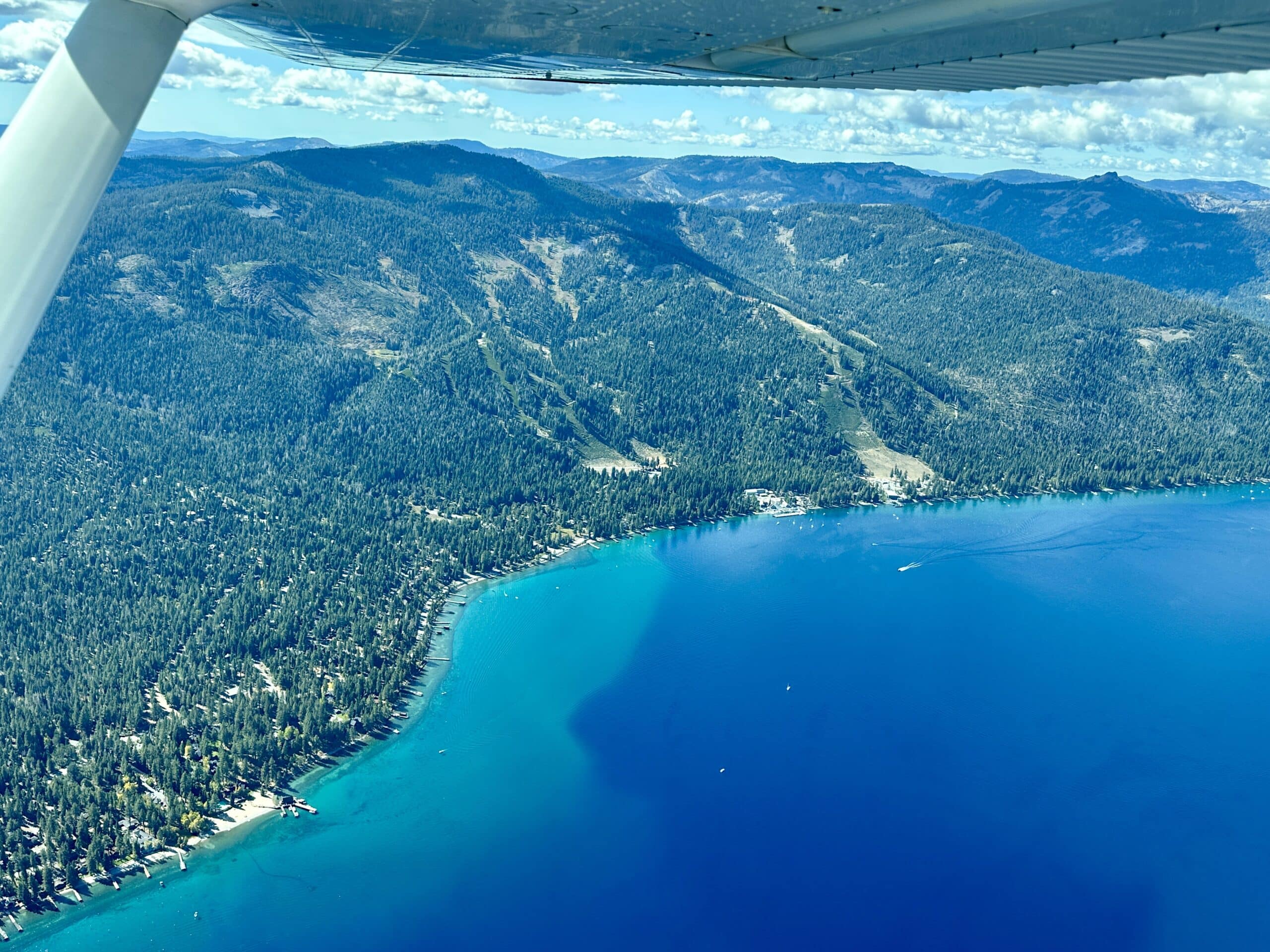 Lake Tahoe Truckee California scenic flights air tours Envi Adventures California Emerald Bay