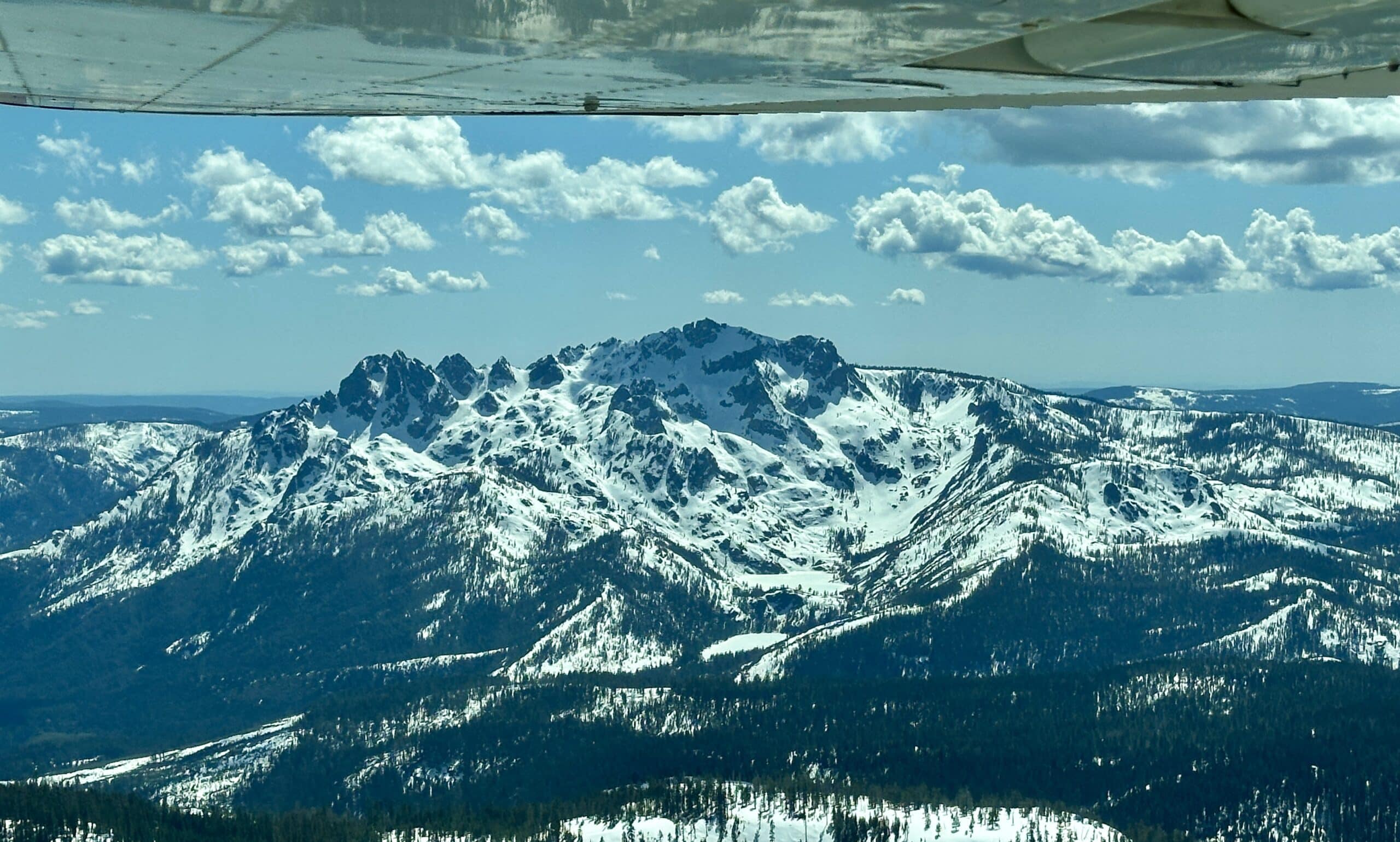 Sierra Buttes and lakes scenic flight air tour Lake Tahoe